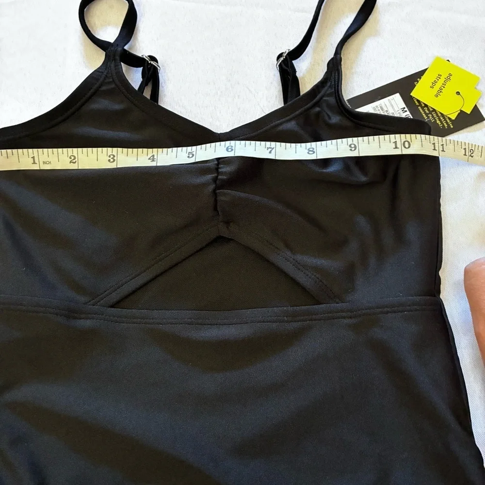 Art Class Girls Black Ruching Cutout Detail One Piece Swimsuit Size 8